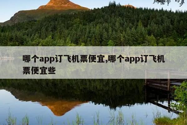 哪个app订飞机票便宜,哪个app订飞机票便宜些