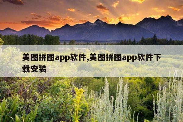 美图拼图app软件,美图拼图app软件下载安装