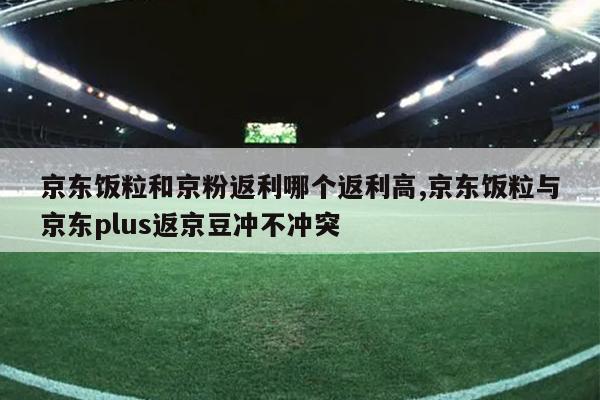 京东饭粒和京粉返利哪个返利高,京东饭粒与京东plus返京豆冲不冲突