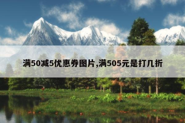 满50减5优惠券图片,满505元是打几折