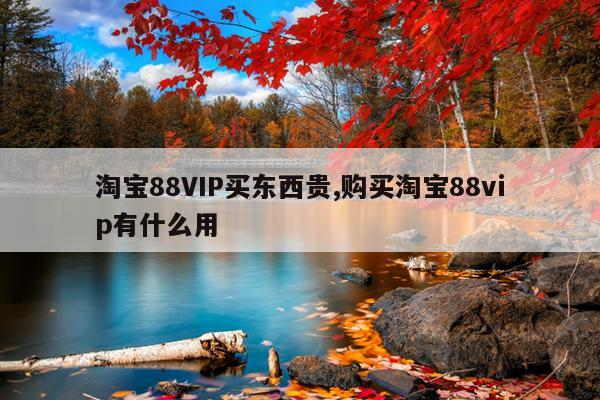 淘宝88VIP买东西贵,购买淘宝88vip有什么用