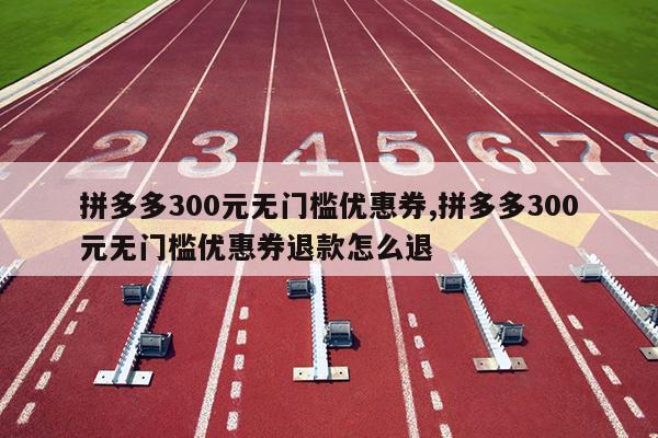 拼多多300元无门槛优惠券,拼多多300元无门槛优惠券退款怎么退