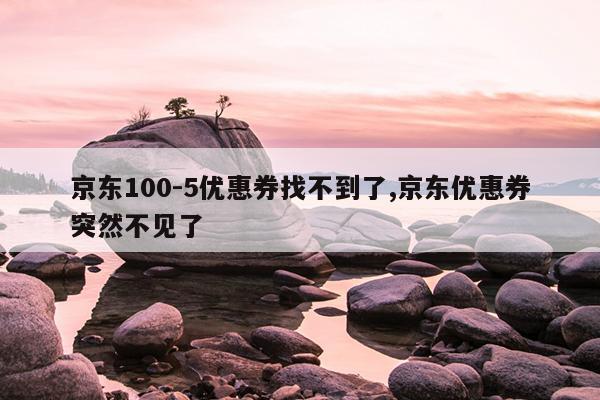 京东100-5优惠券找不到了,京东优惠券突然不见了